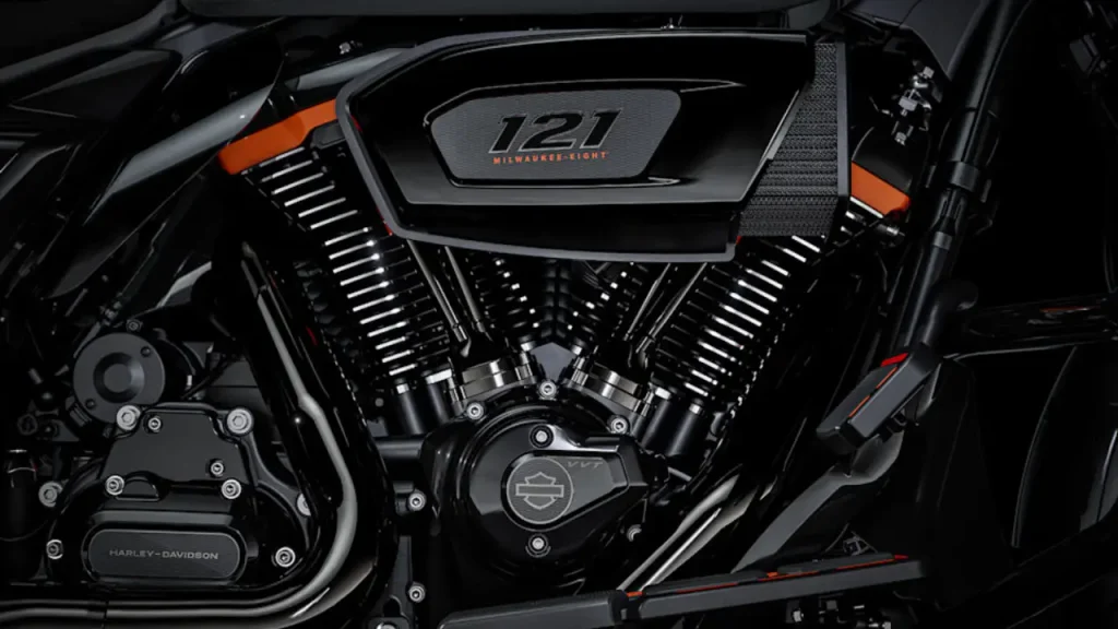 Detalhe do motor da Harley-Davidson CVO Street Glide