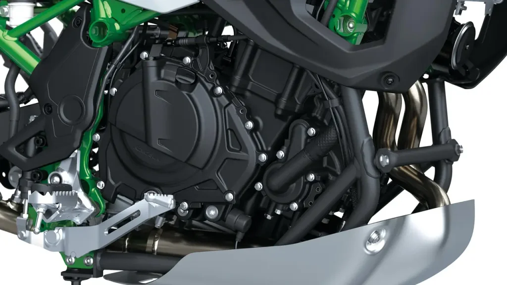 Detalhe do motor da Kawasaki KLE 500